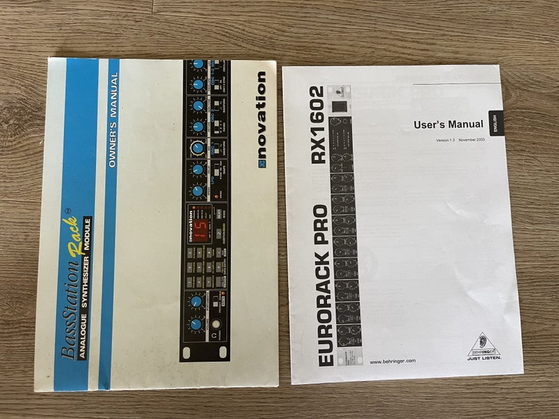 Classic Novation BassStation Rack + Yamaha TX-802 + Behringer RX1602 in rack Carousel 5