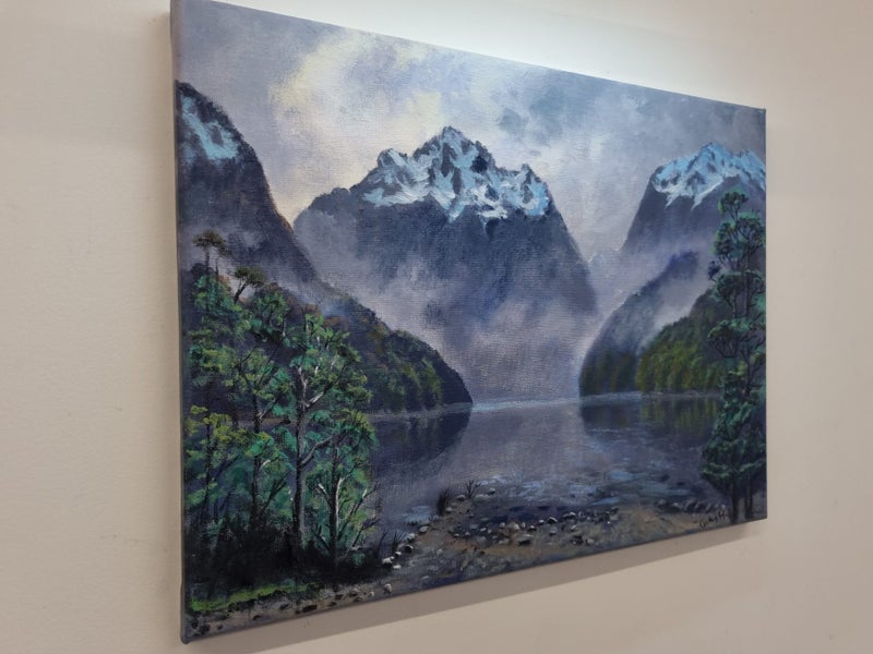 Stormy Fiordland - Caley Hall Fine Art Original Oil Painting Carousel 7