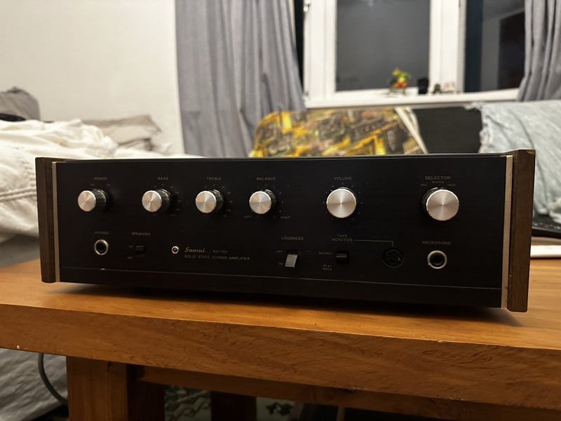 $1 RESERVE!! Sansui AU-101 Vintage Integrated Hi-Fi Amplifier Carousel 1