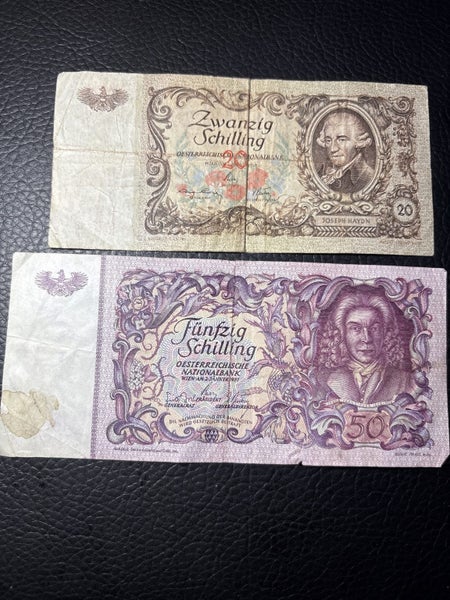 Austria 20 and 50 schilling 1950 & 1951 Carousel 1