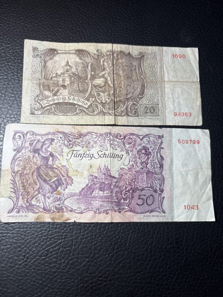 Austria 20 and 50 schilling 1950 & 1951 Carousel 2