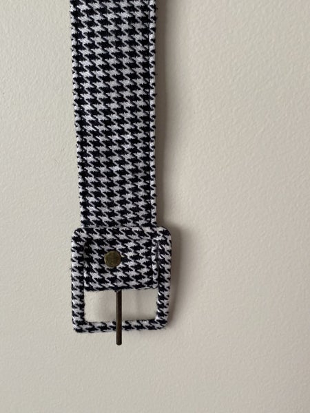Vintage Houndstooth Belt Size 12 – Black White Check Waist 71–80cm64432923065345113