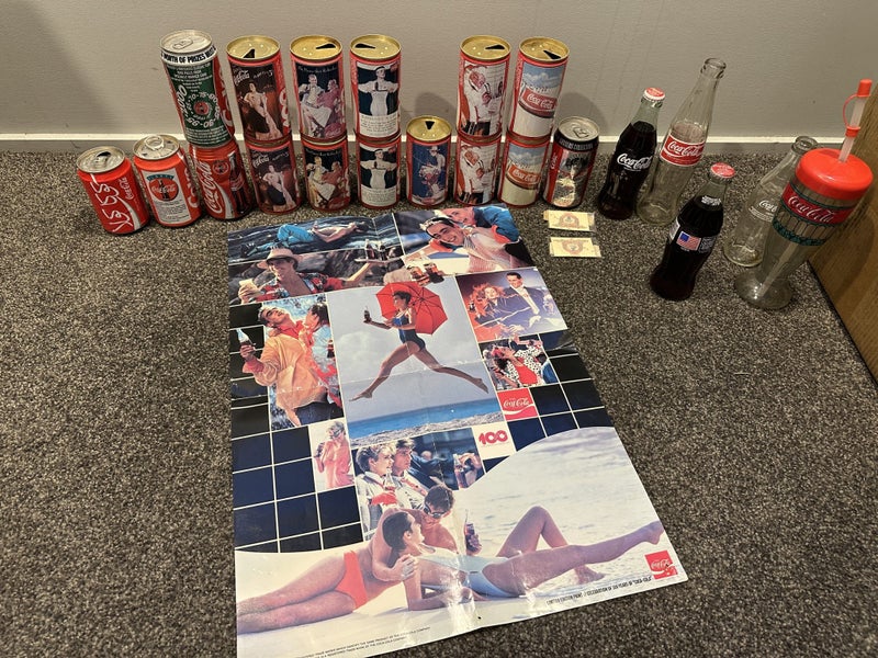 $1 RESERVE! 23pc Vintage Coca Cola Can / Bottle Rare Coke collection Carousel 2