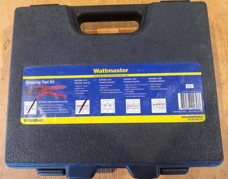 WATTMASTER Ratchet Hand Crimper kit - As new Carousel 4