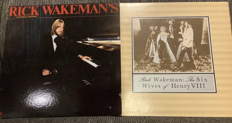 RICK WAKEMAN x2 LPs Criminal Record NM The Six wives VG+ Carousel 1