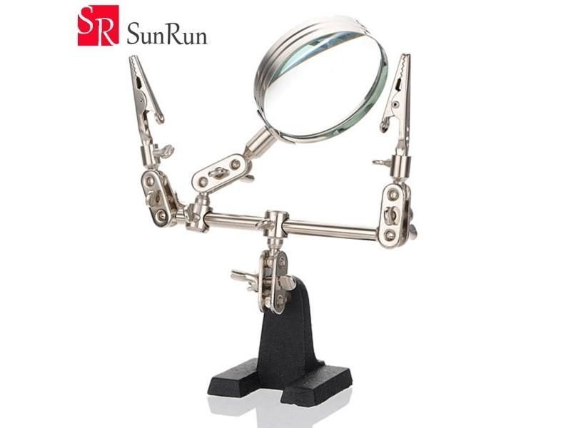 2.5X MG16129 Third Hand Soldering Iron Stand Helping Clamp Vise Clip Tool Carousel 1