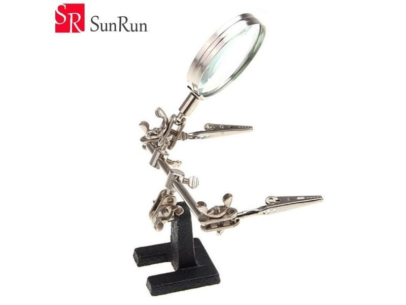MG16129 2.5X Third Hand Soldering Iron Stand Helping Clamp Vise Clip Tool Carousel 1