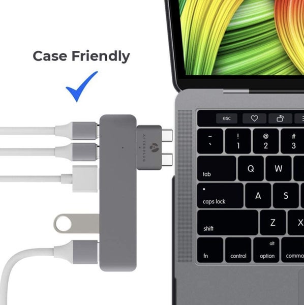 Afterplug Dual Type USB C short Extender (for use of MacBook laptops with case) Carousel 2