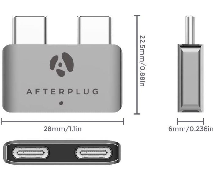 Afterplug Dual Type USB C short Extender (for use of MacBook laptops with case) Carousel 6