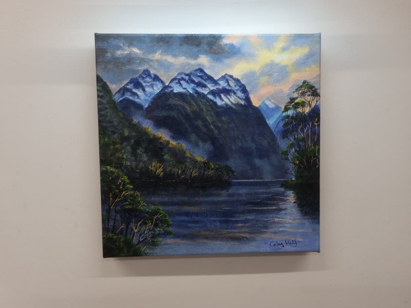 Cathedral Peak Fiordland - Caley Hall Fine Art Original Painting Carousel 10