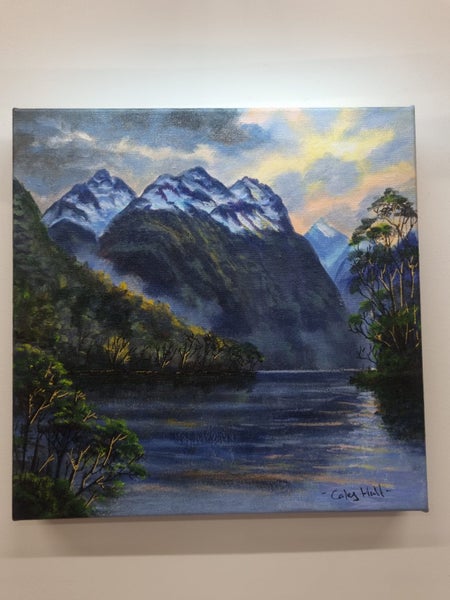 Cathedral Peak Fiordland - Caley Hall Fine Art Original Painting Carousel 1