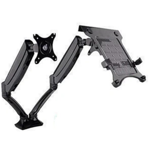 Loctek Pro Mount Single Monitor With Laptop Notebook Stand Carousel 2