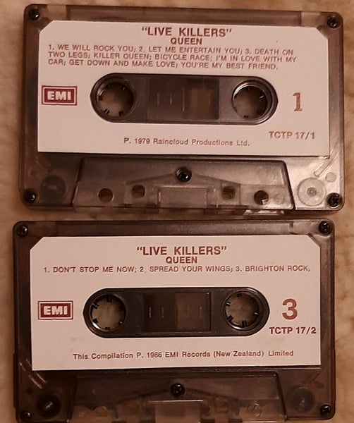 QUEEN – LIVE KILLERS – 1987 NZ-only double cassette Carousel 3