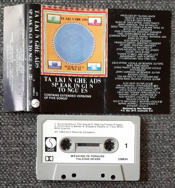 TALKING HEADS – SPEAKING IN TONGUES – 1983 NZ extended version cassette Carousel 2