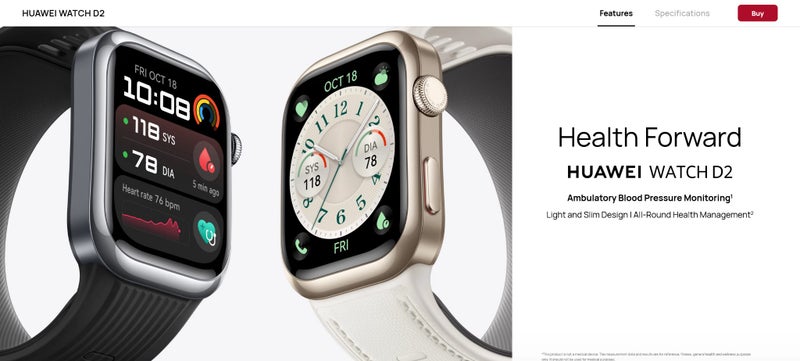 HUAWEI SMART WATCH 'D2' - $433.45 + COURIER > $9.00 - $13.50 Carousel 1