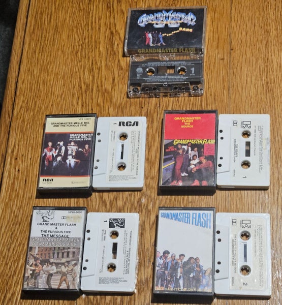 Grandmaster Flash, Melle Mel cassette tape collection. Carousel 3