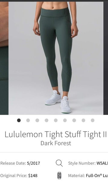 Lululemon Tight Stuff Tight II in DarkForest. Lulu 2 Carousel 14