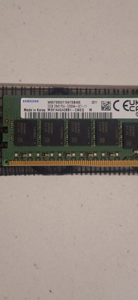 32GB DDR4 Samsung ECC Server Memory Module M391A4G43BB1-CWEQ Carousel 1