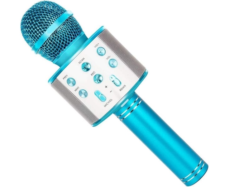 Blue-SUNY Wireless Bluetooth Karaoke Microphone with Speaker & Record Functio Carousel 1