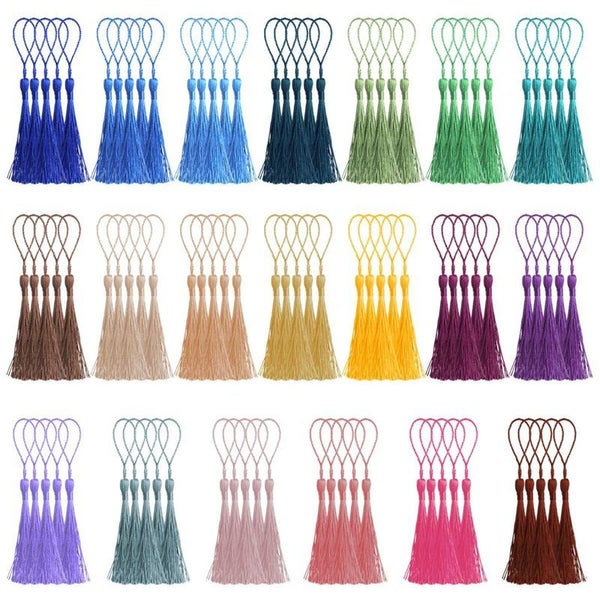 Pendant Tassel DIY Keychain Silky Tassels Jewellery Making x 100 Carousel 2