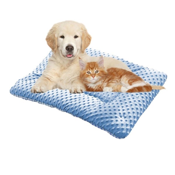 Double-Sided Pet Bed Mat Sensory Pet Mat Pet Nest Pad Blue 53*40cm Carousel 1