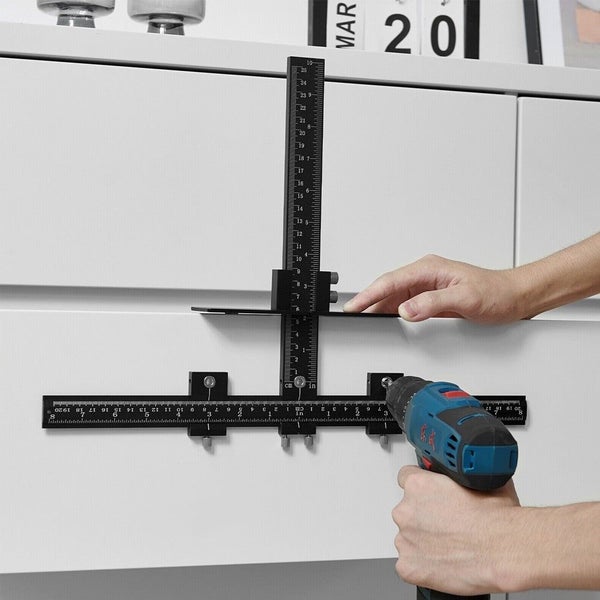 Cabinet Hardware Handle Jig Cabinet Template Tool Drilling Hole Doweling Guid Carousel 6