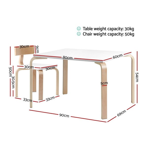 Keezi 5PCS Kids Table and Chairs Set Activity Toy Play Desk Carousel 2