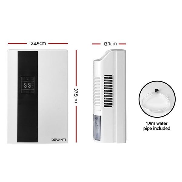 Devanti Dehumidifier 2L Air Purifier White Carousel 2