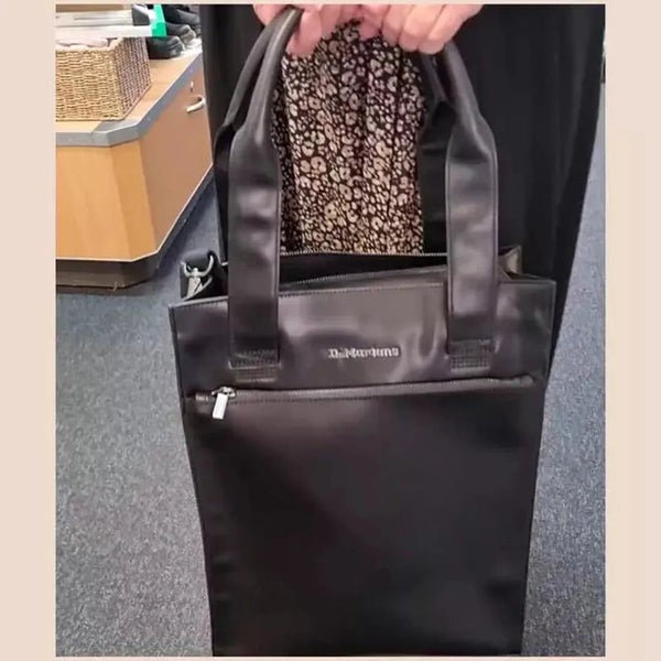 Dr Martens Black Leather Tote Bag Mayhem RB Carousel 2