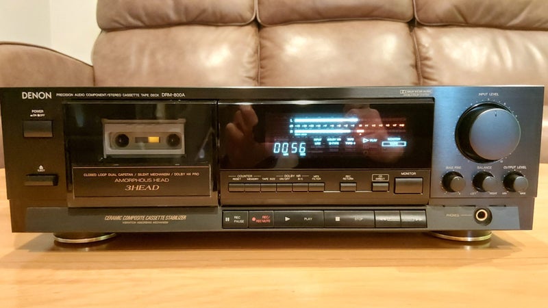 Serviced Top of the line, Denon 3 Head Cassette Deck, DRM-800A, Dual Capstan Carousel 1