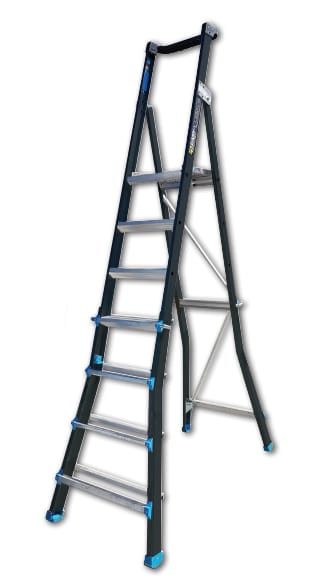 Easy Access Telescopic Fiberglass Platform Ladder 4 - 7 Step Carousel 2