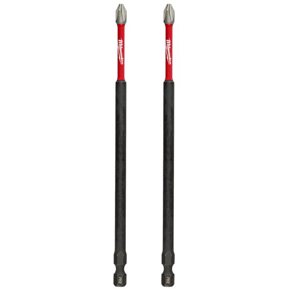 Milwaukee Shockwave Power Bit Phillips #2 150mm/6" Pack of 2 Carousel 1