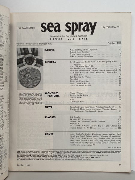 VINTAGE MAGAZINE: Sea Spray - October 1968 - Vol. 23, No. 9 Carousel 5