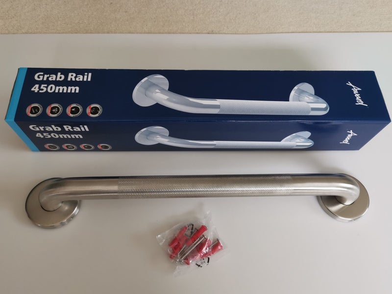 Award Ezi Living Grab Rail 450 x 32mm Knurled Stainless Steel Concealed fixings Carousel 2