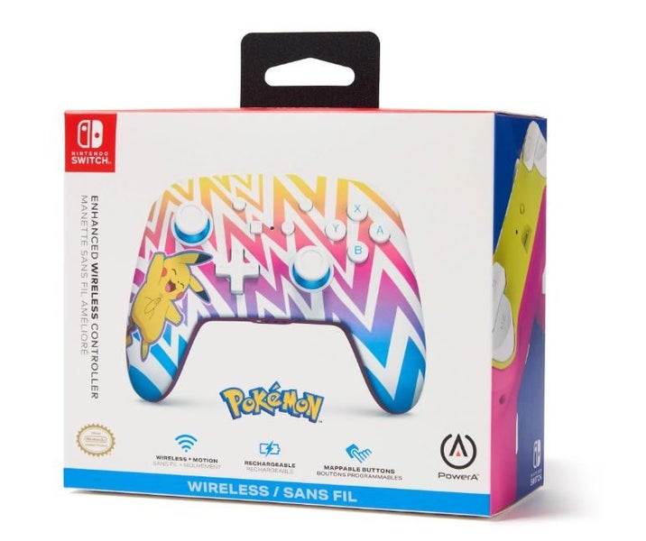 Controller PowerA Nintendo Switch Wireless Pikachu Mappable Buttons Bluetooth63617450145027111
