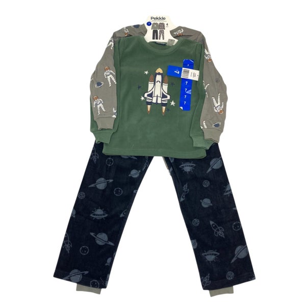 Pekkle Boys 4 Piece Pyjama Set - Space SIZE - 7 Carousel 1