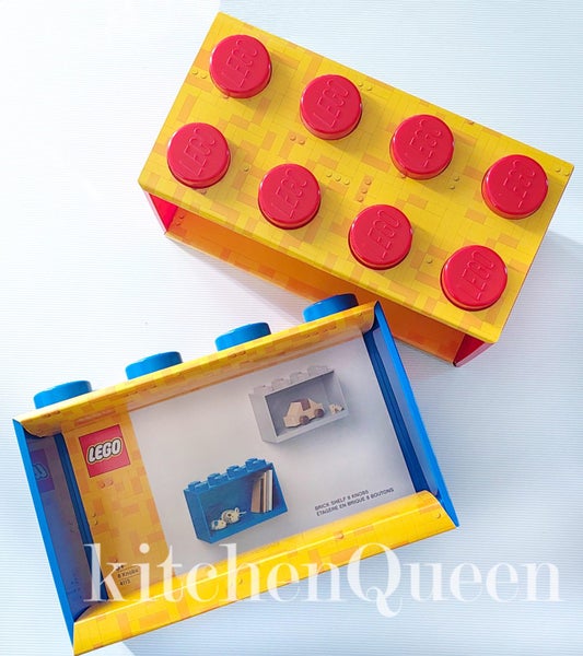 LEGO STORAGE SHELF BLOCKS 8-stud — One Red and One Blue Carousel 1