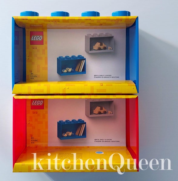 LEGO STORAGE SHELF BLOCKS 8-stud — One Red and One Blue Carousel 9