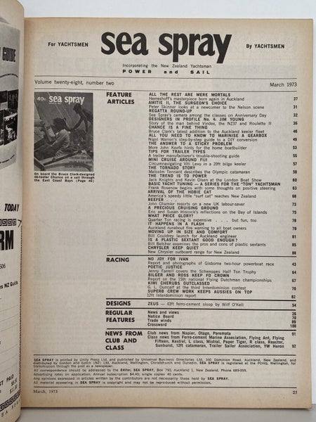 VINTAGE MAGAZINE: Sea Spray - March 1973 - Vol. 28, No. 2 Carousel 5
