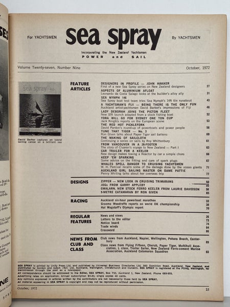 VINTAGE MAGAZINE: Sea Spray - October 1972 - Vol. 27, No. 9 Carousel 5