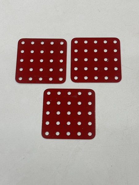 Meccano PN 72 2.5” Flat Plates x 3 Carousel 1