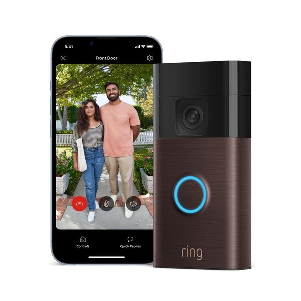 RING Video Camera Doorbell Bronze - 1440P HD Video Carousel 1