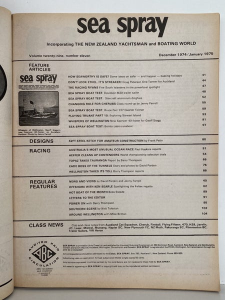 VINTAGE MAGAZINE: Sea Spray - December 1974 / January 1975 - Vol. 29, No. 11 Carousel 5