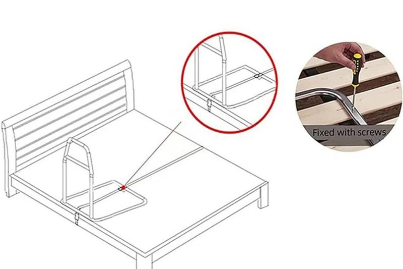 Bed Rails for Elderly Adults Security with Storage Pocket for Queen Full Twin Carousel 5