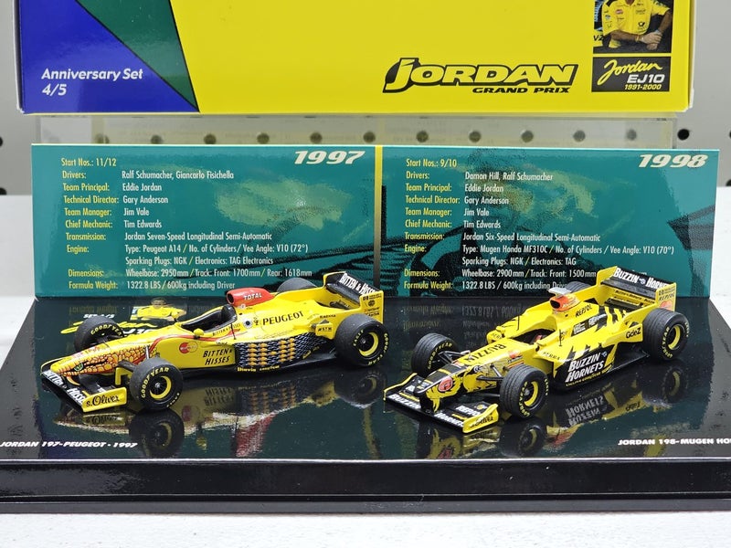 1/43 Jordan 197 Peugeot & Jordan 198 Mugen Honda - Formula 1 Anniversary Set Carousel 1