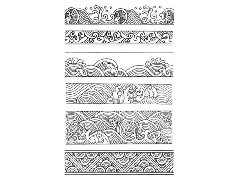 Clay Stamp Texture Emboss Sheet Ceramic Pottery Polymer Clay Wave Pattern Carousel 1