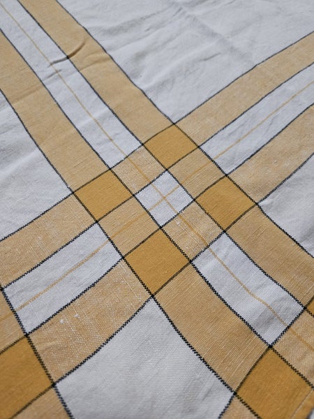 Linen Supper Cloth Yellow Stripe Carousel 1