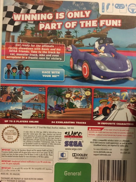SONIC & SEGA ALL STARS RACING - Wii Game Carousel 2