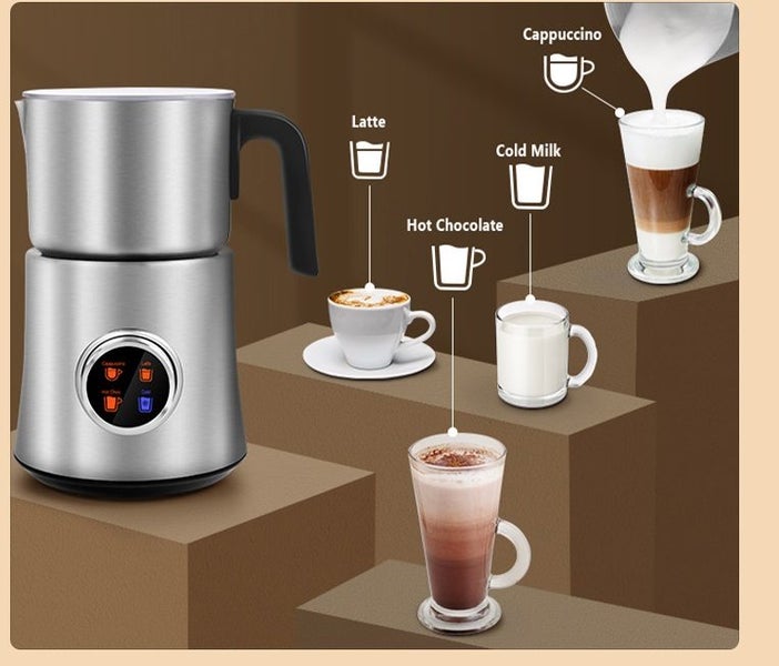 Milk Frother 4 in 1 Milk Frother and Steamer, Automatic Warm and Cold Foam Maker Carousel 20