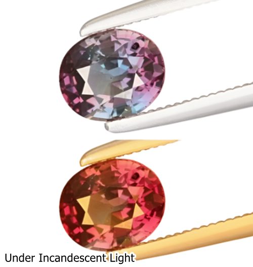 0.95CT UNHEATED GORGEOUS OVAL CUT 100% NATURAL COLOUR CHANGE SAPPHIRE Carousel 1